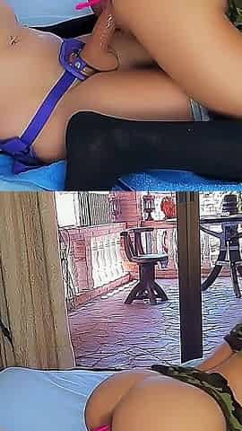 Hot Lesbian Strapon Fucking with Anal, DP, Dvp and Double Squirt