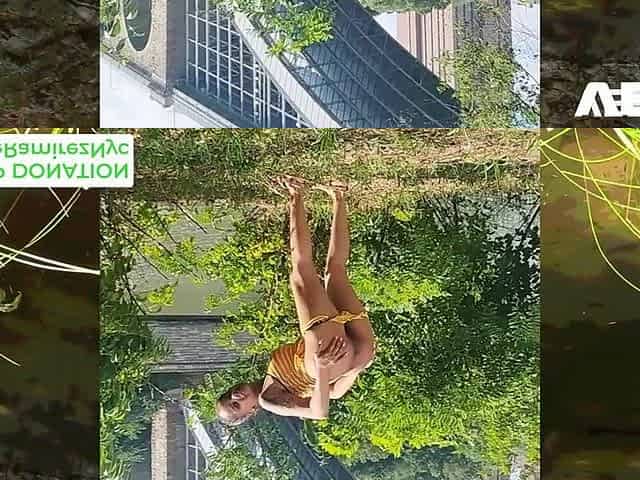 ISLAND JUNGLE TROPICAL PUBLIC OUTSIDE CAMPING SOLO FEMALE EXPOSED AND COSPLAY YELLOW SUIT