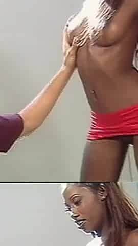 Sexy Hot Ebony Sucks Huge White Cock Then Gets Fucked Good