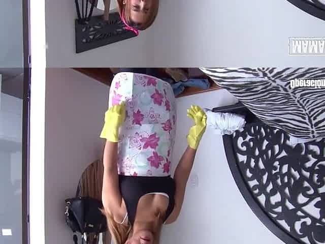 Large Ass Maid Facialized After Bouncing On Boss' Bulky Dong - MAMACITAZ