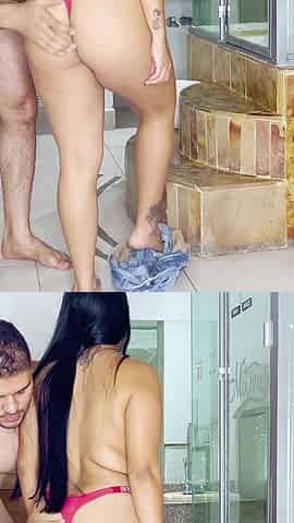 Horny Latina Gets a Hard Cock and Creampie After Seducing a Lucky Guy
