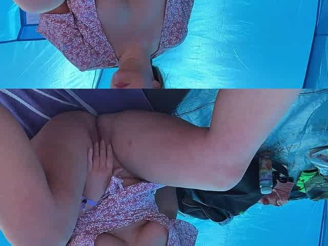 Public Pussy Masturbation on the Beach