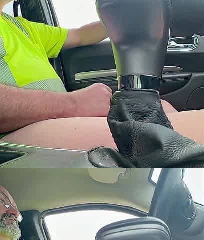 Masturbating going throughout a drive-thru