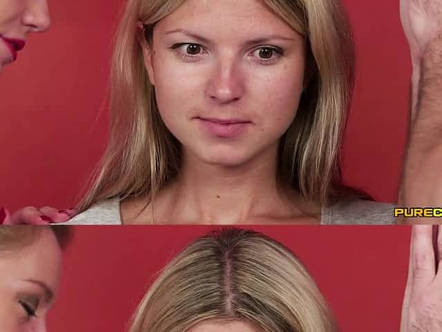 Desirable Gina Gerson and Holly Kiss give head to a naked man