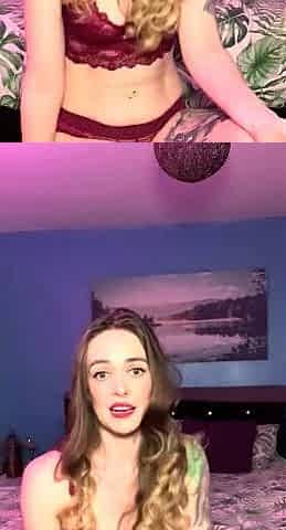 Hot brunette from squirt masturbating on webcam