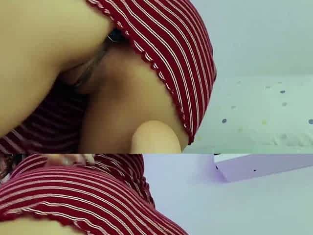 Stacked brunette goes solo toys and masturbation