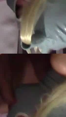 Blonde MILF with Pigtails Takes Cock and Cums in Her Mouth