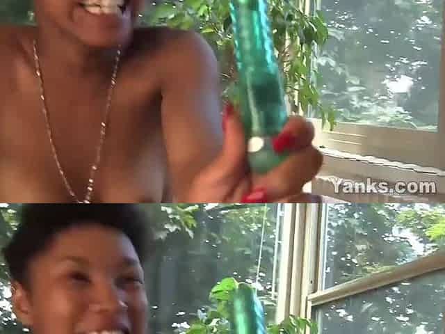 Black Tina Toying Her Quim