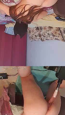Getting screwed by machine from behind (full vid on my Onlyfans)