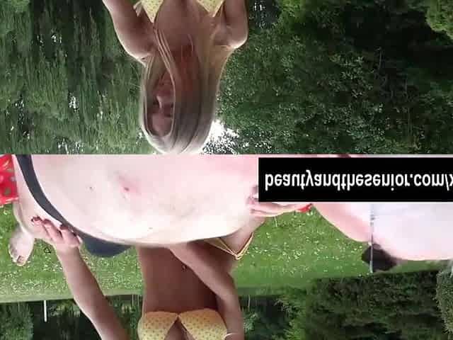 Breasty teen Lolly screw old Nick outdoors