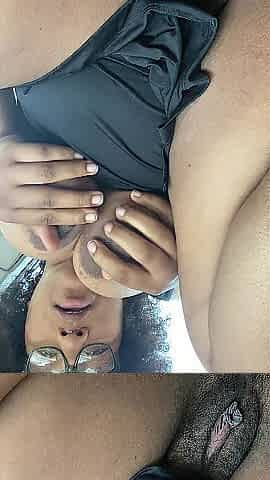 Black Creamy Car Twat Play