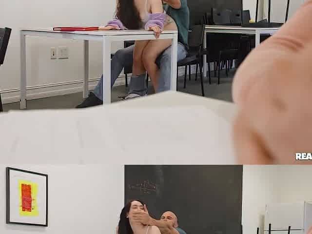 Sneaky College Classroom Anal