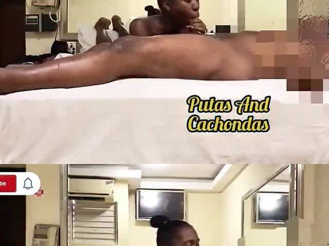 Ebony woman with a fascinating tooth gives a oral to the neighborhood loan shark