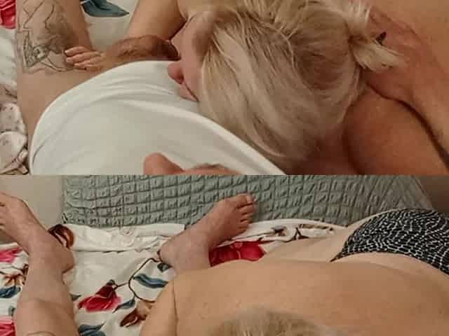 The Neighbor's Morning Started with a Blowjob and Swallowing Cum