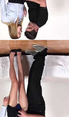 Skinny blonde pornstar Nikki Riddle gaped and fingered