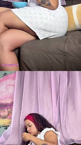 Farting on Daybed Eating Cerals and Milk Overweight Beauty Nonstop Rips Whilst Watching TV