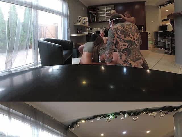Maddy Black & Jennifer Mendez Behind the Scenes VR Part One - Squirt Swapping & Anal Sex in Hair Salon