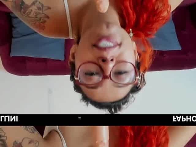 Colorful Hair Girl Makes a Great Deepthroat P1
