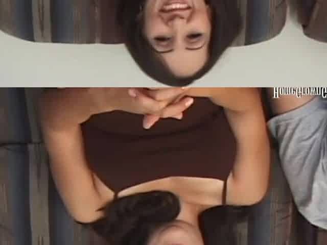 Large boob amateur in homemade 3some with double penetration