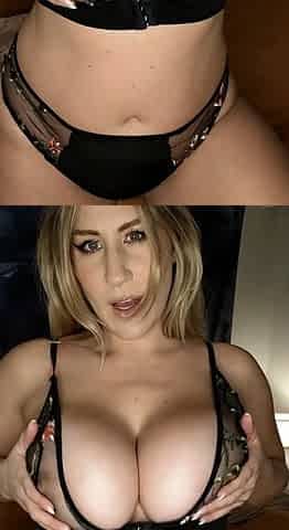 Horny big boobed fat chubby busty blonde