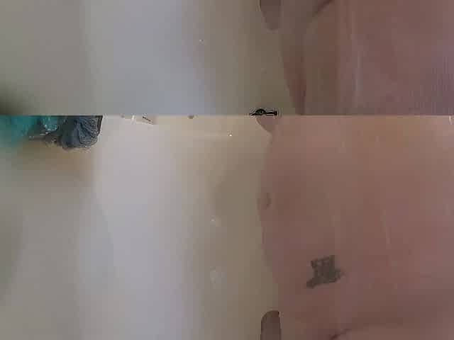 BBC Sex toy Stretches Curvy Brunette hair In Shower