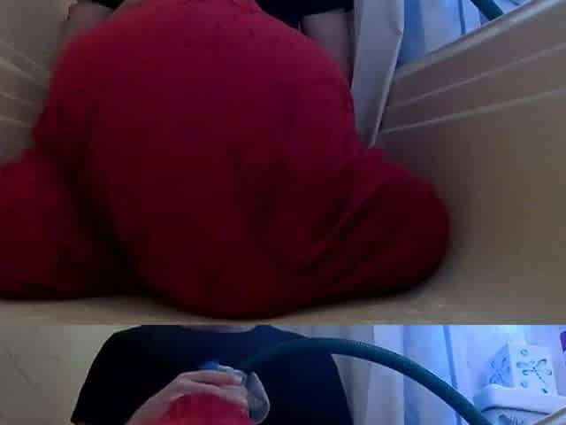 WWM - Red Panties Sitting and Max Inflation