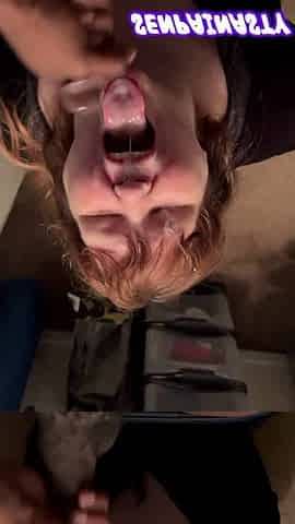 She Was Plastered By His Cum