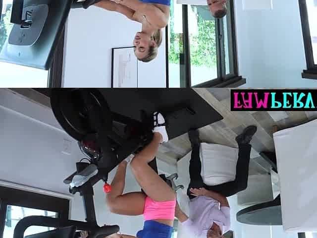 Stepdad interrupts Oriental teen stepdaughters exercise to pound her
