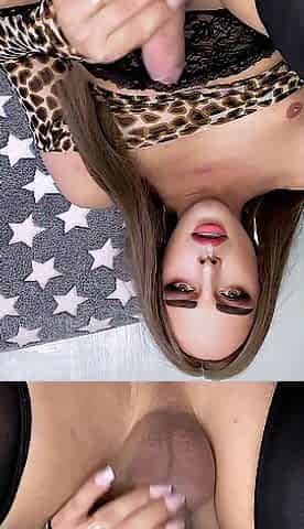 Sissy Wench Jerks off Her Large Shlong