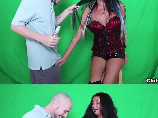 Busty Milf Jerks Off A Big Dick