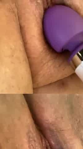 Bbwbootyful my hairy pussy wand solo play