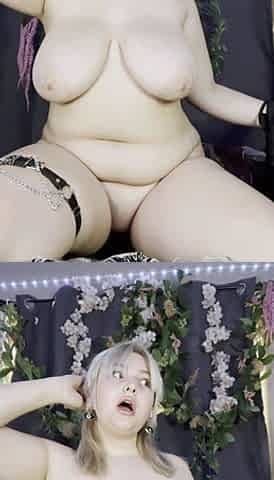 Big Boobed Blonde Masturbates With A Dildo In The Bathroom