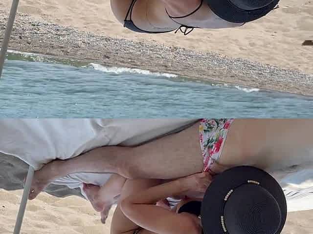 Wife gets Creampie and Facial from Spouse and Ally at the Beach
