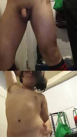 Femboy in lengthy nylons posing and shaking her booty like a doxy