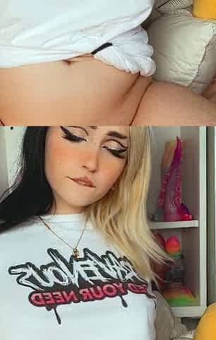 Sexy amateur blonde fingers and toys her wet pussy