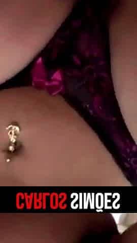 Brunette Masturbating in the Room with a Hot Young Guy