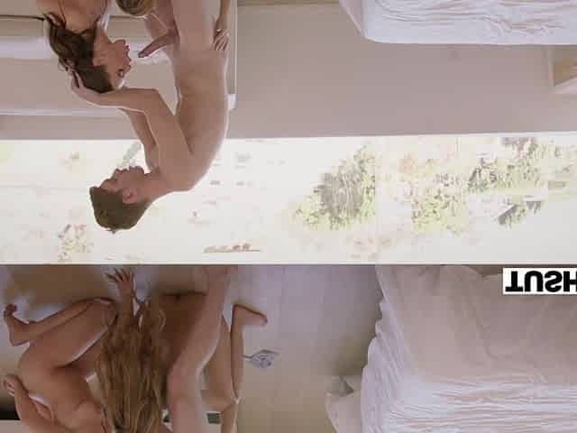 TUSHY Brunette hair Lana Has Sexy Anal Creampie with Pair