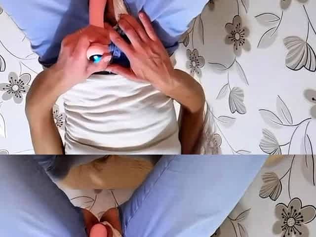 Big-Ass Babe Masturbates to Orgasm with Sex Toy on Webcam