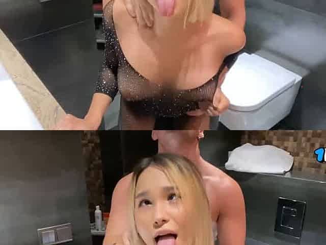 Amateur couple got down and messy in the bathroom - torrid super hot hard-core sex!