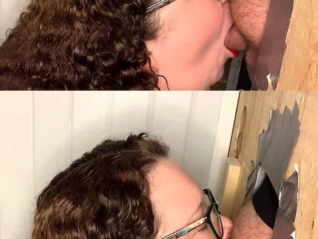 A red lipstick blowjob at the glory hole -dollargeneral