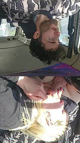 Car bj cheerful palatable cum in throat