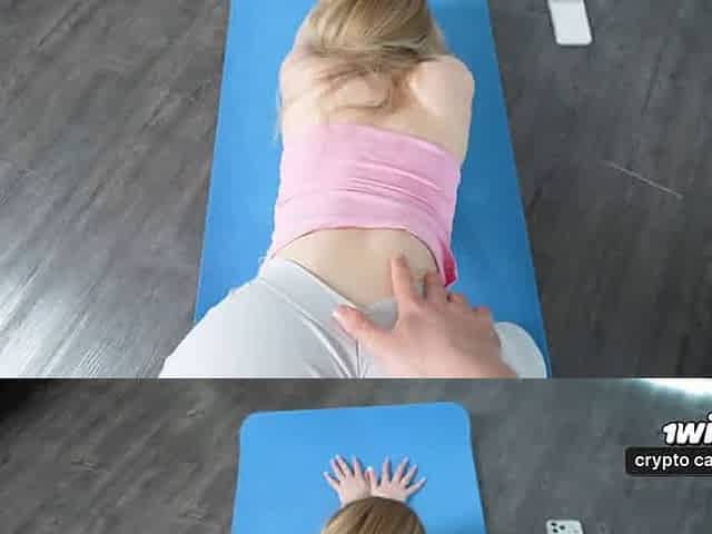 Milf gets down to messy yoga, yearning to fuck.