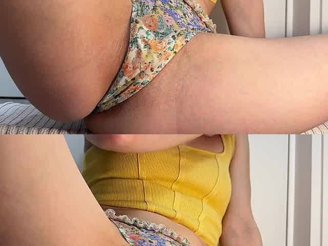 Cameltoe Pussy and Thin Dirty Panties. so Much Cream Is Flowing Out of This Cunt