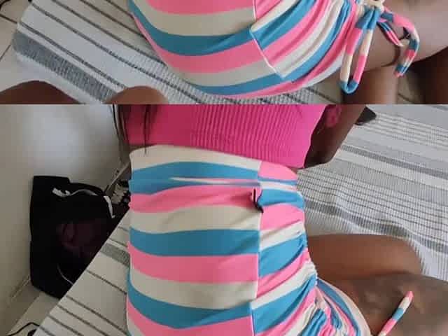 Horny little whore, tricked her boyfriend into coming to my abode to sit on my jock