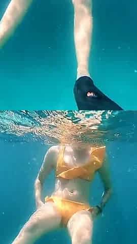 Snorkel Slut in Paradise - Underwater Flash & Naughty Tease