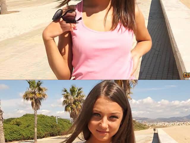 Sex starved brunette enjoys fat cock in her teen pussy