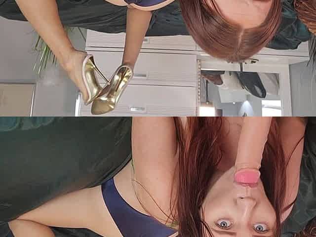 POV Dildo BJ in Heels