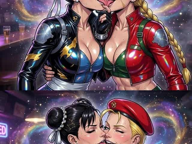Cammy and Chun Li Kissing Ai