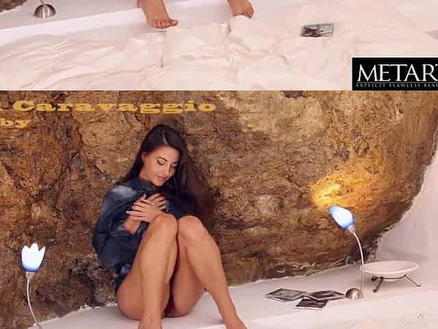 Spanish model stuffs her fingers in her sexy unshaved cunt