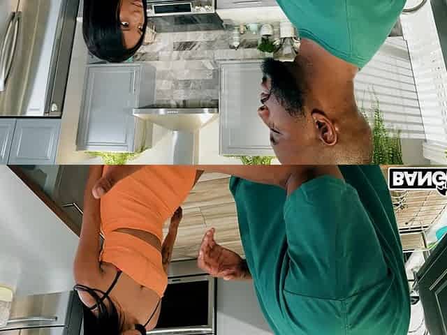 Ada Vera is sucking BBC in the kitchen